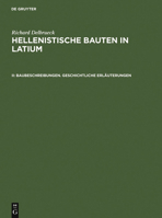 Baubeschreibungen. Geschichtliche Erlauterungen 3111135284 Book Cover