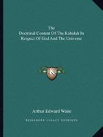 The Doctrine and Literature of the Kabalah 1425356303 Book Cover