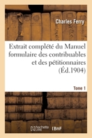 Extrait complété du Manuel formulaire des contribuables 2329669321 Book Cover
