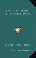 A Book of Jewish Thoughts 9355391536 Book Cover