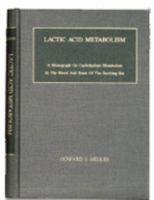 Lactic Acid Metabolism 0962118109 Book Cover
