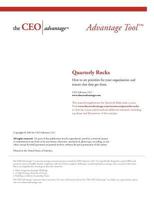 Quarterly Rocks: How to set priorities for your organization and ensure that they get done. 1468120875 Book Cover