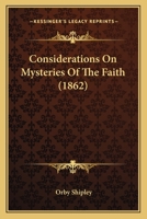 Considerations on Mysteries of the Faith 1168071984 Book Cover