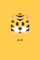 Growl: Minimal Design Tiger Animal Journal Notebook Diary 6" x 9" 120 lined pages 1696807514 Book Cover