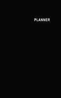 Planner: Black Cover: 12 Months Calendar + Lined Notebook * 5 x 8 Inches * 300 Pages ***Undated Calendar Planner Series*** 1701445182 Book Cover