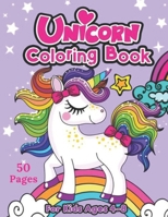 Unicorn Coloring Book: For Kids Ages 4-8 (50 Pages): (US Edition) B0949CVPCK Book Cover