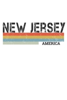New Jersey: Cool Vintage Retro Stripes New Jersey Notebook Composition Makes For A Nice Gift And Souvenir For Friends, Family And Visitors To The State Of New Jersey Writing Journal Or Diary Lined Jou 1712614991 Book Cover
