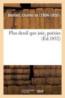 Plus deuil que joie, poésies 2329104375 Book Cover