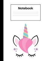 Notebook: Unicorn Pink Hair, Graph Paper 4x4, Notebook Home Office School Student Teacher Homeschool, 7.4 x 9.7 in, 200 pages for kids, school, home, students, teachers 172436085X Book Cover