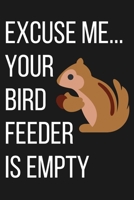 Excuse Me Your Bird Feeder Is Empty: Funny Squirrel Notebook: For Notetaking, Journaling & Recording Ideas, Squirrel Gift 167392610X Book Cover