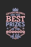 Grandchildren are the best prizes in the lottery of life: Paperback Book With Prompts About What I Love About Dad/ Father's Day/ Birthday Gifts From Son/Daughter 1671136675 Book Cover
