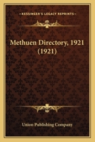 Methuen Directory, 1921 1166990125 Book Cover