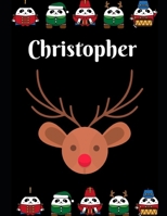 Christopher: Notebook Perfect for Gifts. Merry & Bright-Festive As Fuck secret santa Ralph olivia Bitch Jingle Balls Unicorn Valaries White Christmas Family Gifts For Mom Sis Women Girlfriend Aunty Gr 1696361818 Book Cover