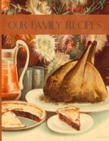 Our Family Recipes: Blank Recipe Book To Write In | Big Empty Two Page Custom Cook Book Journal B084QM5D78 Book Cover