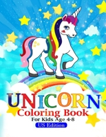 unicorn coloring book for kids ages 4-8: unicorn coloring book for kids ages 4-8 us edition 1699624682 Book Cover