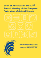 Abstracts of the 72nd Annual Meeting of the European Federation of Animal Science: Davos, Switzerland, 30 August - 3 September 2021 9086863663 Book Cover