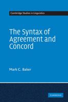 The Syntax of Agreement and Concord 0521671566 Book Cover