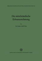 Die Mittelstandische Erbunternehmung 3663002764 Book Cover