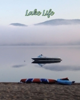 Lake Life: Blank 8x10 Lined Journal Notebook (Lake and Mountain 8x10) 1657829839 Book Cover