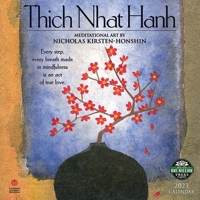 Thich Nhat Hanh 2023 Wall Calendar | Meditational Art by Nicholas Kirsten-Honshin | 12" x 24" Open | Amber Lotus Publishing 1631369024 Book Cover