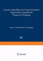 Lanczos Algorithms for Large Symmetric Eigenvalue Computations Vol. II Programs 1468491806 Book Cover