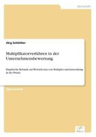 Multiplikatorverfahren in Der Unternehmensbewertung 3838699513 Book Cover