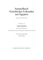 Sammelbuch Griechischer Urkunden Aus Agypten 3447100966 Book Cover