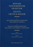 Novum Testamentum Graecum Editio Critica Maior, Vol. 1.1/2: The Gospel According to Matthew, Accompanying Materials 3438056259 Book Cover
