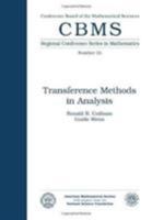 Transference Methods in Analysis (Regional conference series in mathematics) 0821816810 Book Cover