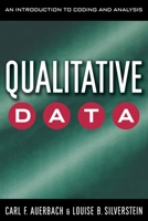 Qualitative Data: An Introduction to Coding and Analysis (Qualitative Studies in Psychology) 0814706959 Book Cover