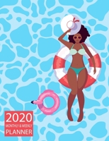 2020 Monthly & Weekly Planner: African American Women Pool Side 7.44 X 9.69 Organizer January to December One Full Year of Task Management 169240542X Book Cover