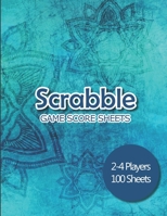 Scrabble Game Score sheets: Scrabble Score Pad for 2-4 players - 100 score sheet - Scrabble Score Keeper - Ideal gift for all Scrabble lovers - 101 pages, 8,5"x11" - Paperback - turquoise blue backgro 1673765750 Book Cover