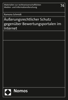 Ausserungsrechtlicher Schutz Gegenuber Bewertungsportalen Im Internet 3848723131 Book Cover