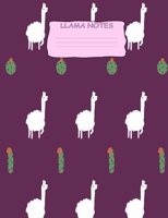 Llama Notes: Llama Composition Notebook 7.44" x 9.69" 100 Pages Sheet Music Paper 1725507420 Book Cover