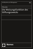 Die Weisungsfunktion Des Stiftungszwecks 3848721384 Book Cover