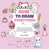 How To Draw Everything: . Colorful Drawings of Cute Stuff, Food, Animals, Fantasy Creatures, and Other Amazing Things A Book for Kids A Book for Adults 1300795328 Book Cover