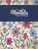 Undated Monthly Budget Planner: Large Annual Financial Budget Planner And Tracker With Inspirational Quotes Navy Stripe Floral (Household Budget Planner) 1691425745 Book Cover