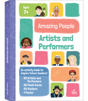 Amazing People: Artists and Performers Activity Book, 1st Grade, 2nd Grade, 3rd Grade Workbooks With Flash Cards, Motivational Poster, and Stickers, Grade 1-3 Classroom or Homeschool Curriculum 1483866742 Book Cover