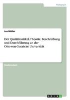 Der Qualit�tszirkel. Theorie, Beschreibung und Durchf�hrung an der Otto-von-Guericke Universit�t 3668125538 Book Cover