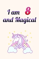 I am 7 and Magical: Unicorn Journal Notebook for Birthday Girls ! Unicorn Journal or Unicorn blank Notbook 1660500435 Book Cover