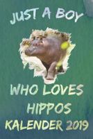 Just A Boy who loves HIPPOS Kalender 2019: 2019 Planer mit Verschiedenen To Do Listen, Agenda, Organizer, Kontakten 1731521502 Book Cover