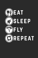 Eat Sleep Fly Repeat: Paragliding Notebook, Blank Lined (6 x 9 - 120 pages) Sports And Recreations Themed Notebook for Daily Journal, Diary, and Gift 1677029811 Book Cover