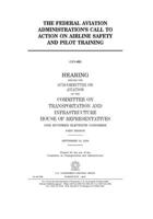 The Federal Aviation Administration's call to action on airline safety and pilot training 1702575683 Book Cover