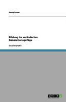 Bildung Im Veranderten Generationsgefuge 3656207127 Book Cover