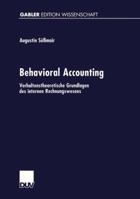 Behavioral Accounting: Verhaltenstheoretische Grundlagen Des Internen Rechnungswesens 3824471914 Book Cover