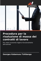 Procedura per la risoluzione di massa dei contratti di lavoro (Italian Edition) 6209330983 Book Cover