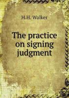 The Practice on Signing Judgment 5518613431 Book Cover