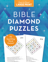 Bible Diamond Puzzles Large Print: 70 Sparkling Word Games! 1636096352 Book Cover