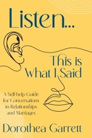 Listen... This Is What I Said : A Self-Help Guide for Conversations in Relationships and Marriages 1954609701 Book Cover