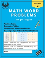 Math Adventures: Single Digit Addition and Subtraction Word Problems: For Elementary School Kids B0C876KGDC Book Cover